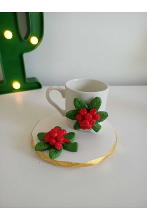 Kaffeetassenmodell mit Neujahrs-Coquina-Blume, spezielles Design, Geschenkpräsentation, dekoratives Modell 653179 - 2