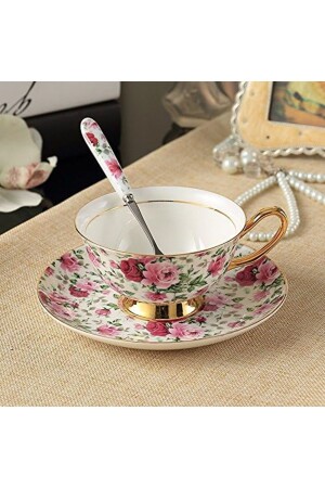 Kahve çay seti porselen- Premium Bone China Porezllan 19-parçalı kahve servisi - 4