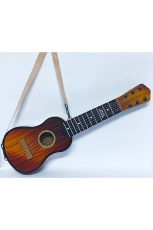 Kahverengi Oyuncak Ispanyol Gitar 6 Telli Akort Edilebilir 48 Cm. - 3