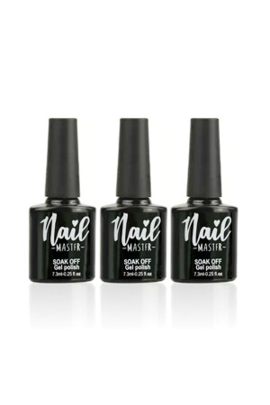 Kalıcı Oje Protez Tırnak Top Coat Base Coat Primer 3lü Set - 3