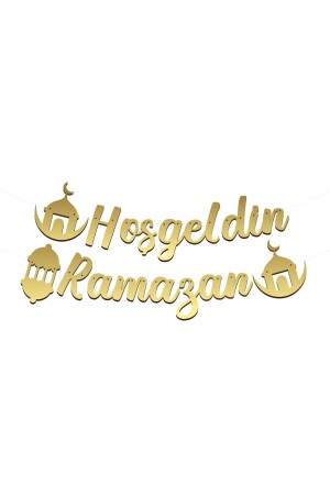 Kalligraphie-Banner Willkommen Ramadan Gold Willkommen Ramadan - 2