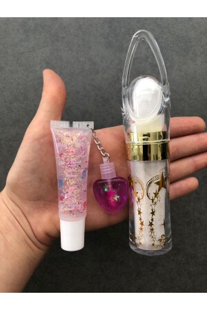 Kalpli Dudak Parlatıcısı Ve Vücut Simi Seti Lip Gloss Lip Balm Lip Oil Shiny - 2