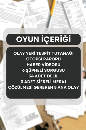 Kanlı Sevgililer Günü - Dedektif Oyunu - Dedektiflik Oyunu - Kutu Oyunu - Cinayet Oyunu - Zeka Oyunu - 4