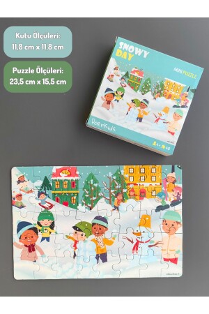 Kar Eğlencesi Mini Puzzle 40 Parça 4 Yaş - 4