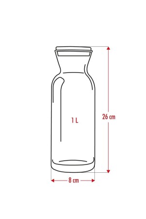 Karaffe und Krug mit Korkdeckel 1. 5 l (passt in das Türregal des Kühlschranks) - 7