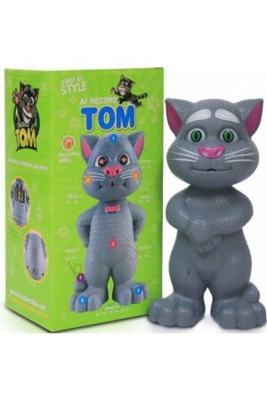 Kararlı Konuşan Kedi Tom Ses Kaydeden Müzikli 23 Cm ALVEB571 - 3