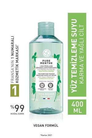 Karma Ve Yağlı Ciltler Için Gözenek Sıkılaştırıcı Pure Menthe Prebiyotik Miseler Su-400 ml 14782 - 2