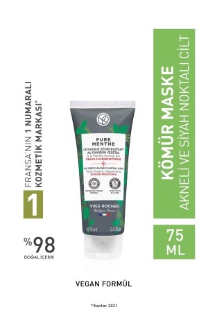 Karma- Yağlı Ve Akneye Eğilimli Ciltler Için Pure Menthe Kömür Maske-75 ml - 2