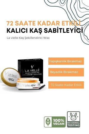 Kaş Sabitleyici Ve Şekillendirici Keratin - E Vitaminli Ve Badem Yağlı Wax 50ml Eyebrow Shaper Wax - 2