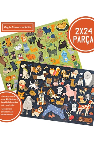 Katzen und Hunde Puzzle 2 Puzzles in einem 48 Teile Katzen und Hunde Puzzle 2 in 1 - 5