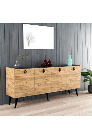 Kaya Konsole Atlantic Pine Marmor gemustert 180 cm Esszimmer Büro Wohnzimmer Einheit KK180 - 2