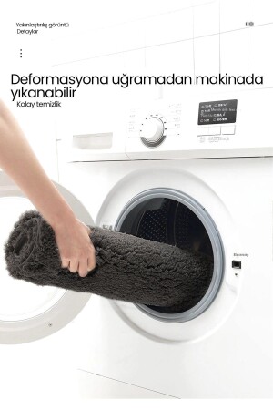 Kaymaz Taban Tekli Post Peluş Banyo Paspası 002643 - 4