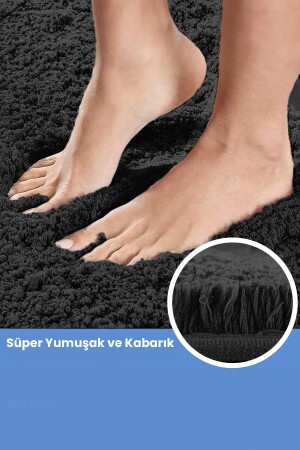 Kaymaz Taban, Tekli Post Peluş Banyo Paspası, Kaymaz Taban 50*80 cm 002751 - 6