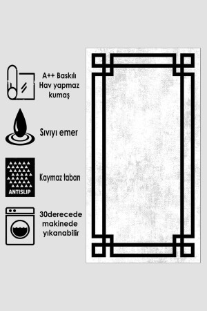 Kaymaz Taban Yıkanabilir 2 Li 60x100 - 50x60 Banyo Halısı Paspas Klozet Takımı - 4