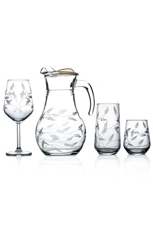 Kazaan 37-teiliges Mitgift-Set aus Glas für 12 Personen mit Exile-Muster P519S2519 - 4