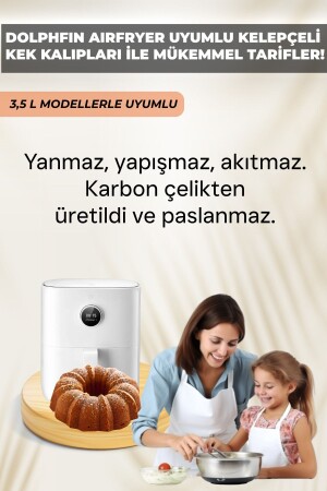 Kelepçeli Kek Kalıbı Airfryer Kek Kalıbı Xiaomi 3-5 L Ve Tüm Modeller Iile Uyumlu 18 Cm - 4