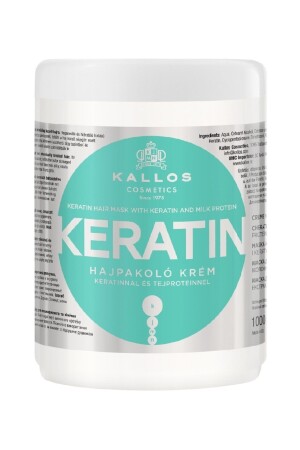 Keratin 1000 ml Haarmaske mit Keratin und Milchprotein für trockenes, geschädigtes und chemisch behandeltes Haar - 3