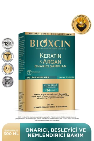 Keratin & Argan Onarıcı Bakım Şampuan 300 ml - Yıpranmış ve Hassas Saçlar - 3