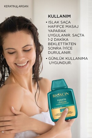 Keratin & Argan Onarıcı Bakım Şampuan 300 ml - Yıpranmış ve Hassas Saçlar - 6