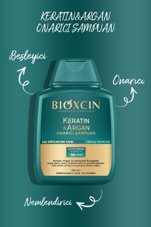 Keratin & Argan Onarıcı Bakım Şampuan 300 ml - Yıpranmış ve Hassas Saçlar - 7