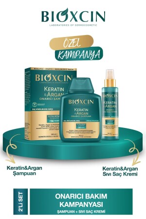 Keratin & Argan Onarıcı Şampuan 300ml - Kertin Argan Sıvı Saç Bakım Kremi - 2