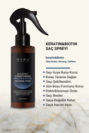 Keratin & Biotin Isı Koruyucu Saç Bakım Spreyi 150 ml - 4