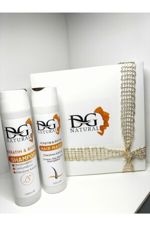 Keratin & Biotin Maske Ve Şampuan Saç Bakım Seti Gift Box X06 - 1