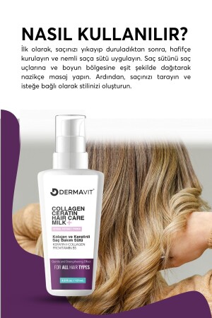 Keratin Collagen Milk Haarpflegemilch – Leicht kämmbares Spray 125 ml - 4