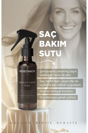 Keratin Kolajen Biotin Saç Bakım Sütü Hızlı Uzama Desteği Durulanmayan 250 ml - 6