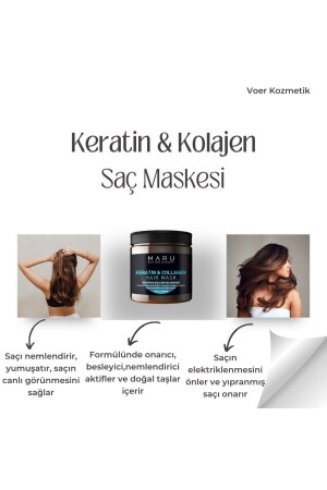 Keratin- und Kollagen-Haarpflegemaske 500 ml. - 2