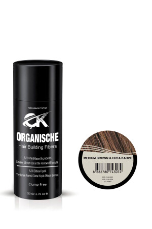 Keratinpulver 50 Gr. Mittelbraunes topisches Haarpuder aus inländischer Produktion, neue Formel! - 3