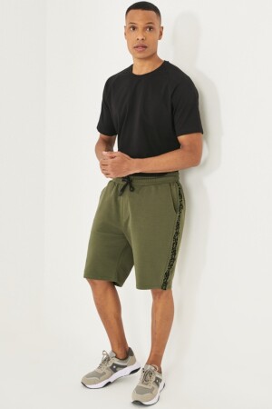 Khakifarbene Standard-Passform für Herren mit normalem Schnitt, lässige Strickshorts 4A9522200001 - 4