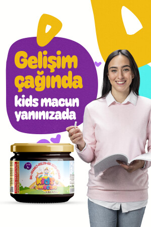 Kids Macun Çocuklara Özel, Glikozsuz, Bal, Pekmez, Polen, Arı Sütlü Kakaolu Çocuk Macunu 350 Gr. 707366 - 8