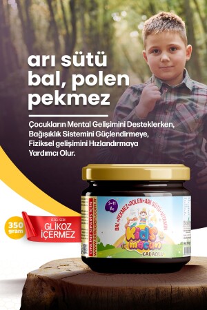 Kids Macun Çocuklara Özel- Glikozsuz- Bal- Pekmez- Polen- Arı Sütlü Kakaolu Çocuk Macunu 350 Gr. - 6