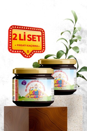 Kinderpaste - Speziell für Kinder, Glukosefrei, Honigmelasse, Pollen und Gelée Royale, Kakao, 2er-Set, 2x350 Gr - 3