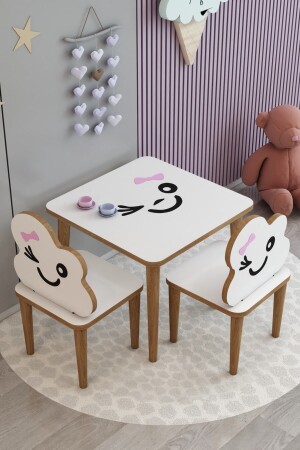 Kindertisch-Stuhl-Set, Aktivitätstisch, Kinderspieltisch, Lerntisch, Kinderstuhl BLT0212111 - 1