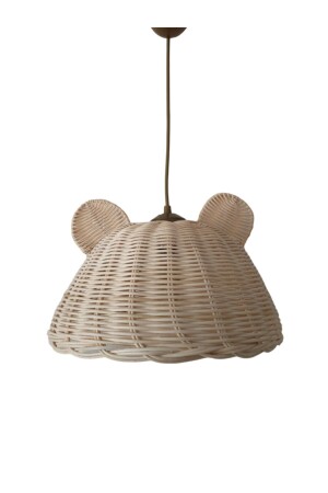 Kinderzimmer-Kronleuchter mit Ohren, Rattan-Kronleuchter aus Bambusgeflecht, 30 cm, klk777 - 9