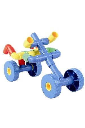 King Kids Tekerlekli Boru Lego 72 Parça Çantalı PRA-3664272-3589 - 8