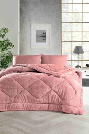 King-Size-Steppdecke – bunt – Wellsoft – Plüschweich – doppelseitig – 215 x 235 (220 x 240), Rosa - 2