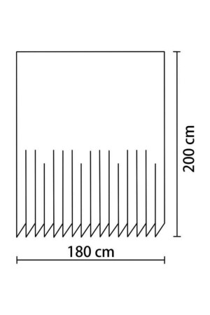 Kır Banyo Perdesi- Duş Perdesi 180x200 cm - 4