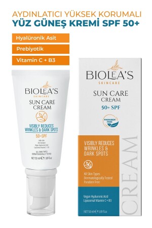 Kırışıkları Azaltan, Koyu Lekeleri Önleyici Güneş Kremi 50 Spf Lipozomal C- Hyalüronik Asit-b3 50 Ml Gst-15 - 2