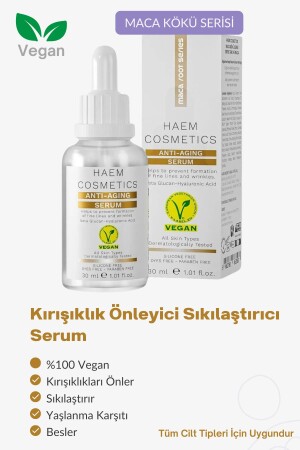 Vegan Kırışıklık Önleyici Yaşlanma Karşıtı Serum 30 ml HKAS01 - 1