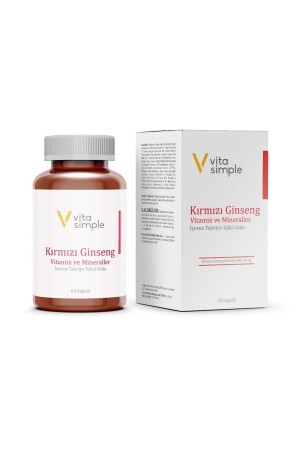 Kırmızı Ginseng Vitamin ve Mineraller Içeren Takviye Edici Gıda 60 Kapsül - 3