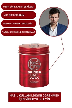 Kırmızı Spider Hair Wax 100ml - 4