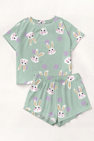 Kısa Kollu Şort Pijama Takımı Rabbit1 Supersoft Basic Süprem - 1