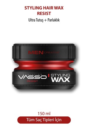 Kısa Saçlar Için 24 Saat Ultra Tutuş Ve Parlaklık Veren Wax - Resist Pro Aqua 150 ml - 3