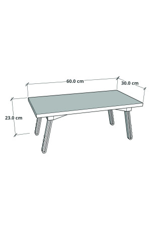 Klappbarer Laptop-Schreibtisch, Arbeitszimmer, Frühstückstisch, 60 x 30 cm – Atlantische Kiefer PRA-3426025-2418 - 5