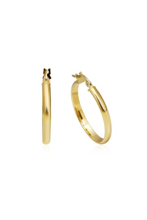 Klassischer Creolen-Ohrring aus 14 Karat Gold 2. 5cm - 2