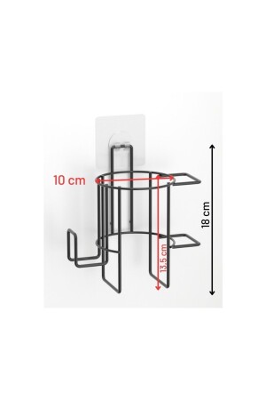 KLEBENDER Föhnhalter, Föhnring, mattschwarz, ST162, PRA-7825475-4408 - 5