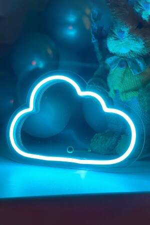 Kleiner, wolkenförmiger Neon-LED-Leuchttisch für das Kinderzimmer, 20 x 14 cm, TBM-1318 - 1